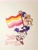 Size: 1536x2048 | Tagged: safe, artist:pissydreamdrip, blaze the cat, 2021, flag, flame, holding something, lesbian, lesbian pride, pride, pride flag, smile, solo, traditional media