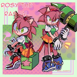 Size: 2048x2048 | Tagged: safe, artist:melmagenta3, rosy the rascal