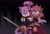 Size: 2048x1384 | Tagged: safe, artist:rayactivefactory, amy rose, blaze the cat, 2024, alternate outfit, amy x blaze, dress, duo, frown, glasses, gradient background, lesbian, looking ahead, looking offscreen, one fang, protecting, shipping, standing, sword