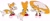 Size: 2048x878 | Tagged: safe, artist:bridgeoffaust, miles "tails" prower, fox, sonic the ova, 2023, classic sonic (universe), classic tails, flying, frown, male, reference sheet, simple background, smile, solo, spinning tails, standing, thumbs up, white background