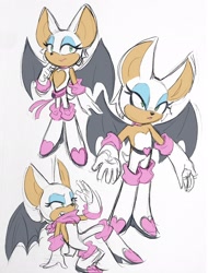 Size: 1560x2048 | Tagged: safe, artist:glo_fishy, rouge the bat, redesign
