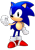 Size: 1013x1440 | Tagged: safe, artist:jaysonjeanchannel, sonic the hedgehog, 2016, 3d, classic sonic, classic sonic (universe), looking at viewer, simple background, smile, solo, standing, transparent background