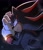 Size: 1769x2048 | Tagged: dead source, safe, artist:thatbirdguy_, shadow the hedgehog, hedgehog, abs, frown, lidded eyes, looking ahead, looking offscreen, solo, standing
