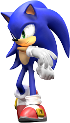 Size: 1204x2100 | Tagged: safe, artist:adnansonic, sonic the hedgehog, 2013, 3d, looking offscreen, simple background, smile, solo, standing, transparent background