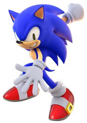 Size: 1372x1953 | Tagged: safe, artist:tbsf-yt, sonic the hedgehog, 2018, 3d, looking at viewer, posing, simple background, smile, solo, sonic advance 2, transparent background