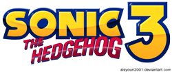 Size: 3208x1350 | Tagged: safe, artist:tbsf-yt, 2016, english text, logo, no characters, remake, simple background, sonic the hedgehog 3, transparent background