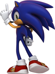 Size: 732x982 | Tagged: safe, artist:tbsf-yt, sonic the hedgehog (2006), 2016, 3d, hand on hip, looking back at viewer, pointing, simple background, smile, solo, standing, transparent background