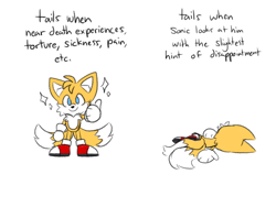 Size: 1600x1200 | Tagged: safe, artist:0vergrowngraveyard, miles "tails" prower, cute, english text, lying down, simple background, smile, solo, sparkles, standing, tailabetes, thumbs up, white background