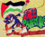 Size: 2048x1671 | Tagged: safe, artist:breadbugg, shadow the hedgehog, abstract background, country flag, english text, flag, free palestine, holding something, palestine flag, politics, rail, rail grinding, solo