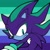 Size: 736x736 | Tagged: safe, artist:harpyjar, shadow the hedgehog, flat colors, frown, gay, gay shadow, icon, limited palette, looking at viewer, mlm pride, pride, pride flag, pride flag background, solo