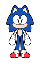 Size: 410x720 | Tagged: safe, artist:1red12345, sonic the hedgehog, 2024, cute, looking at viewer, simple background, smile, solo, sonabetes, standing, transparent background
