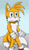 Size: 706x1202 | Tagged: safe, artist:cmara, miles "tails" prower, fox, looking offscreen, solo
