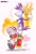 Size: 1474x2164 | Tagged: safe, artist:nonicpower, amy rose, blaze the cat, cat, hedgehog, 2024, amy x blaze, amy's halterneck dress, blaze's tailcoat, cute, dress, female, females only, fire, flame, hammer, hearts, lesbian, looking at viewer, one eye closed, piko piko hammer, shipping, tongue out