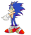 Size: 1064x1222 | Tagged: safe, artist:raayuie, sonic the hedgehog, cheek fluff, leg fluff, looking at viewer, outline, redraw, shoulder fluff, simple background, smile, smiling at viewer, solo, standing, transparent background, white outline