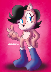 Size: 2150x3035 | Tagged: safe, artist:nonicpower, sally acorn, pink fur