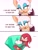 Size: 1920x2557 | Tagged: safe, artist:toonsite, knuckles the echidna, rouge the bat, ..., dialogue, frown, master emerald, smile