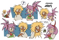 Size: 2048x1380 | Tagged: safe, artist:huhermm, rosy the rascal, human, fleetway super sonic, humanized