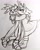 Size: 2048x2537 | Tagged: safe, artist:eelyijah, amy rose, blaze the cat, cat, hedgehog, 2022, amy x blaze, amy's halterneck dress, blaze's tailcoat, blushing, clothes, cute, dress, eyes closed, female, females only, kiss on cheek, lesbian, line art, one eye closed, shipping, sketch, traditional media