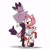 Size: 2048x2048 | Tagged: dead source, safe, artist:butterrrmoth, amy rose, blaze the cat, cat, hedgehog, 2024, amy x blaze, amy's halterneck dress, blaze's tailcoat, blushing, cute, female, females only, holding hands, lesbian, looking at each other, mouth open, shipping, tail wagging