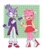 Size: 1080x1262 | Tagged: safe, artist:mattle_0, amy rose, blaze the cat, cat, hedgehog, 2024, amy x blaze, amy's halterneck dress, blaze's tailcoat, blushing, clothes, cute, dress, eyes closed, female, females only, flower, lesbian, looking at them, mouth open, shipping, sparkles, tail wagging