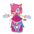Size: 1280x1280 | Tagged: safe, artist:peachmangopie323, amy rose, amybetes, arms out, blushing, cape, character name, cute, lineless, looking at viewer, outline, pansexual, pansexual amy, pansexual pride, pride, pride flag, simple background, smile, solo, standing, transparent background, wink