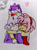 Size: 1280x1707 | Tagged: safe, artist:weeklyblazethecat, amy rose, blaze the cat, cat, hedgehog, 2019, amy x blaze, amy's halterneck dress, blaze's tailcoat, blushing, clothes, cute, dress, eyes closed, female, females only, heart, hugging, lesbian, one eye closed, shipping, traditional media