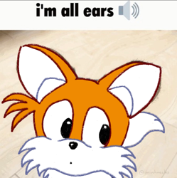 Size: 828x830 | Tagged: safe, artist:mintmechs, miles "tails" prower, :o, caption, classic tails, english text, looking offscreen, meme, mouth open, redraw, solo