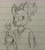 Size: 1827x2047 | Tagged: safe, artist:catgirlkirigiri, blaze the cat, fire, headcanon, heart, lesbian, line art, lined paper, nonbinary, pencilwork, sketch, smile, solo, solo nonbinary, traditional media