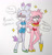 Size: 1920x2017 | Tagged: safe, artist:magicstormfrost, amy rose, blaze the cat, alternate outfit, amy x blaze, amybetes, beach outfit, bikini, blazebetes, dialogue, duo, english text, lesbian, linking arms, sandals, shipping, speech bubble, standing, star (symbol), sunglasses, umbrella