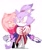 Size: 1010x1192 | Tagged: safe, artist:quazipseudosimp, amy rose, blaze the cat, cat, hedgehog, 2024, amy x blaze, blushing, cute, female, females only, hands on shoulders, lesbian, mario & sonic at the olympic games, mouth open, shipping, winter outfit