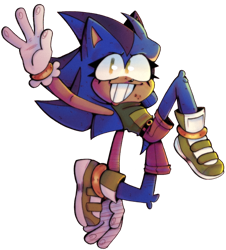 Size: 1200x1328 | Tagged: safe, artist:head---ache, oc, oc:emmie the hedgehog, hedgehog, clothes, fankid, female, leg fluff, looking at viewer, magical gay spawn, mid-air, parent:shadow, parent:sonic, parents:sonadow, simple background, smile, solo, teenager, transparent background