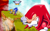 Size: 2048x1265 | Tagged: safe, artist:grisbol, knuckles the echidna, miles "tails" prower, sonic the hedgehog, 2024, angel island, angel island zone, capsule, classic knuckles, classic sonic, classic tails, laughing, signature, sonic the hedgehog 3, switch, team sonic, this won't end well, trio, victory pose, waterfall