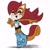 Size: 2048x2048 | Tagged: dead source, safe, artist:butterrrmoth, sally acorn, squirrel, simple background, solo, species swap, white background