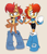 Size: 1332x1536 | Tagged: safe, artist:artsriszi, sally acorn, chipmunk, 2024, duo, female, sally's ringblader outfit, sally's vest and boots, self paradox
