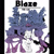 Size: 768x768 | Tagged: safe, artist:blaze-the-cat2006, amy rose, blaze the cat, cat, hedgehog, 2024, amy x blaze, amy's halterneck dress, blaze's tailcoat, blushing, clothes, dress, female, females only, knight armor, lesbian, shipping, sir percival