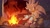Size: 1440x810 | Tagged: safe, artist:uno yuuji, iblis, silver the hedgehog, duo, fire, frown, official artwork, red sky, sitting