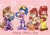 Size: 1768x1250 | Tagged: safe, artist:viraljp, bernadette hedgehog, knuckles the echidna, lady alicia acorn, lara-le, miles "tails" prower, rosemary prower, sally acorn, sonic the hedgehog, baby