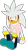 Size: 883x1673 | Tagged: safe, artist:uteros, silver the hedgehog, hedgehog, clothes, flat colors, frown, fully clothed, looking at viewer, male, shirt, shorts, simple background, sitting, solo, transparent background