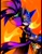 Size: 800x1024 | Tagged: safe, artist:kuroiyuki96, blaze the cat, sonic and the black knight, 2024, fire, flame, frown, gradient background, knight armor, sir percival, solo, standing, sword