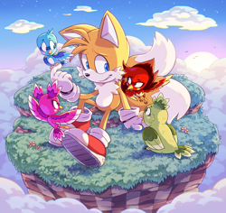 Size: 1800x1700 | Tagged: safe, artist:heilos, flicky, miles "tails" prower