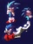 Size: 600x800 | Tagged: safe, artist:kainanh, sonic the hedgehog, blue background, classic sonic, classic sonic (universe), dust clouds, running, simple background, smile, solo, standing
