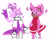 Size: 1500x1176 | Tagged: safe, artist:raspbearisart, amy rose, blaze the cat, cat, hedgehog, 2020, amy x blaze, amy's halterneck dress, blaze's tailcoat, blushing, clothes, cute, dress, eyes closed, female, females only, hearts, holding hands, lesbian, shipping, smile