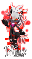 Size: 1024x1850 | Tagged: safe, artist:koudoku-chan, infinite the jackal, 2018, character name, cube, deviantart watermark, obtrusive watermark, simple background, transparent background, watermark