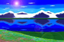 Size: 1080x720 | Tagged: safe, artist:chaosmium, 2010, azure lake, landscape, no characters, sonic the hedgehog 3