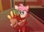 Size: 2100x1500 | Tagged: safe, artist:galaxy_cowboy, amy rose, hedgehog, apple, bread, female, food, holding something, outdoors, sidewalk, solo