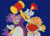 Size: 1616x1166 | Tagged: safe, artist:cacturnia, amy rose, blaze the cat, cat, hedgehog, 2024, amy x blaze, amy's halterneck dress, blaze's tailcoat, cute, dress, english text, female, females only, fire, flame, hammer, lesbian, looking at viewer, piko piko hammer, shipping