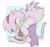 Size: 1600x1514 | Tagged: safe, artist:softyleonita, amy rose, blaze the cat, cat, hedgehog, 2024, amy x blaze, amy's halterneck dress, blaze's tailcoat, blushing, clothes, cute, dress, female, females only, hand on chin, lesbian, looking at each other, shipping