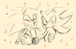 Size: 1601x1049 | Tagged: safe, artist:kyradrawss, shadow the hedgehog, sonic the hedgehog, 2024, blushing, cute, duo, eyes closed, frown, gay, heart, holding hands, holding them, line art, looking at viewer, musical note, shadow x sonic, shipping, simple background, sketch, smile, sweatdrop, tongue out