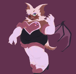 Size: 2048x1992 | Tagged: safe, artist:sonicattos, rouge the bat, ace, autistic, lesbian, looking at viewer, purple background, simple background, smile, solo, standing, trans female, transgender