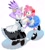 Size: 1333x1473 | Tagged: safe, artist:3i8akira, amy rose, blaze the cat, cat, hedgehog, 2024, amy x blaze, cute, female, females only, gothic lolita, lesbian, lolita, maid outfit, pushing, shipping, sweet lolita